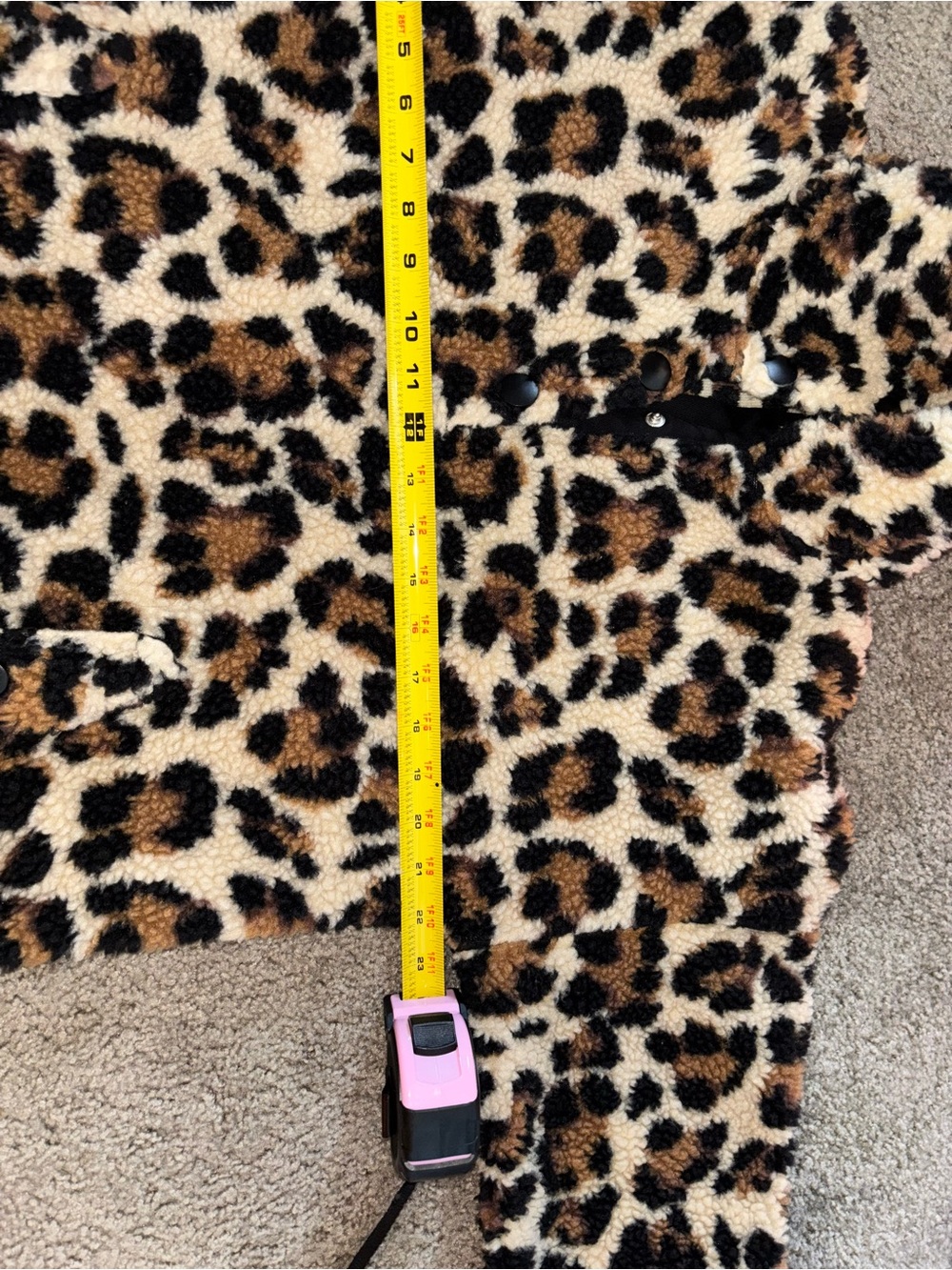 J. Crew Vintage Fleece Leopard  Cheetah Teddy Sherpa Jacket in Brown and Black - Picture 10 of 11